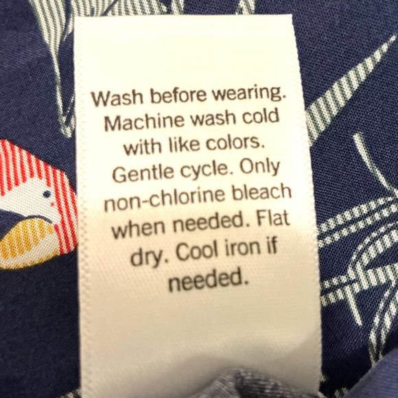 Croft & Barrow Navy Parrot Print Men's Shirt - Picture 7 of 8